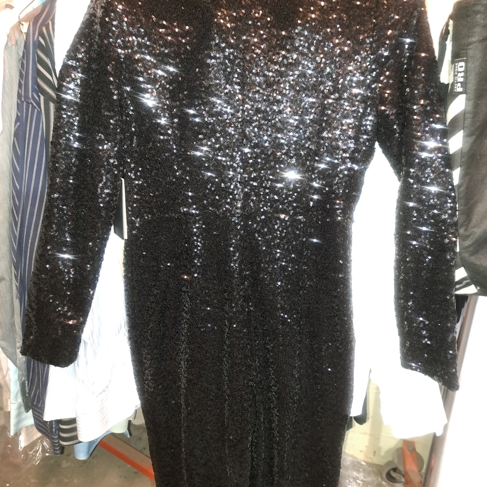 Halogen Black Sequin Jumpsuit